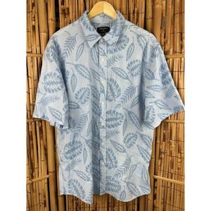 Ocean Current Hawaiian Shirt Short Sleeve Button Down Blue Size XL